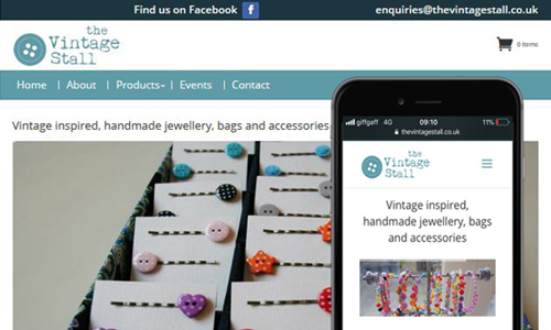 Website redesign for The Vintage Stall